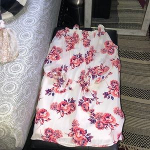 Floral off shoulder dress